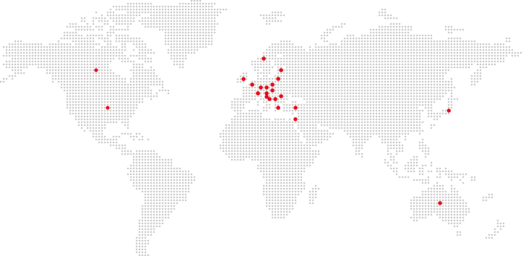 Mapa světa - zahraniční účast